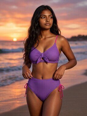 Cupshe Women's Bikini Set - Size L - Colors Appear Pink or Blue
